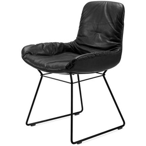 Armlehnstuhl Leya Freifrau schwarz, Designer Hoffmann Kahleyss Design, 86x55x59 cm