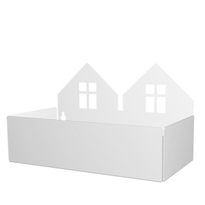 Aufbewahrung im Kinderzimmer, Twin House Box in Weiß, aus Metall, von roommate