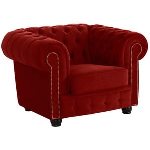 Max Winzer Chesterfield-Sessel Rover, mit edler Knopfheftung B/H/T: 110 cm x 75 96 rot Chesterfield Sessel