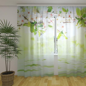 Gardinen & Vorhänge aus Chiffon transparent. Fotogardinen 3D Spring Bloom