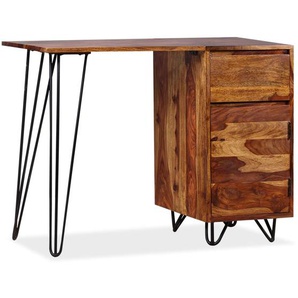 Schreibtisch mit 1 Schublade und 1 Schrank Massivholz