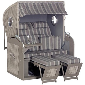 Gartenstrandkorb Rustikal 305 Z Teak Comfort 2-Sitzer Stone Grey
