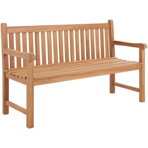 Ambia Garden Gartenbank , Teak , Holz , Teakholz , massiv , 2,5-Sitzer , 150x92x55 cm , erweiterbar , Holzmöbel, Sitzgelegenheiten Holz, Gartenbänke Holz
