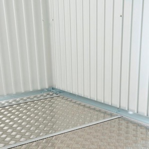 Gerätehaus-Fußboden BIOHORT Gr. XL Gartenhaus-Fußböden B/H/T: 243,5 cm x 0,2 cm x 243,5 cm, silberfarben Geräteschuppen für Stahlgerätehaus