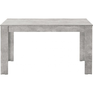 Esstisch HOMEXPERTS Nick Tische Gr. B/H/T: 140 cm x 75 cm x 80 cm, grau (beton, optik) Esstische rechteckig Tisch Breite 140 cm