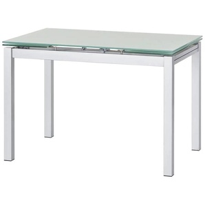 Primo Glastisch  ausziehbar Tim - weiß - 70 cm - 75 cm | Möbel Kraft