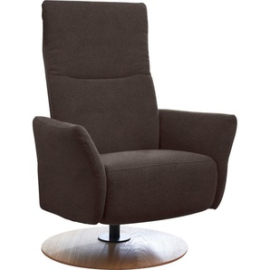 Relaxsessel HOME AFFAIRE Deike Sessel Gr. Luxus-Microfaser Lederoptik, Relaxfunktion, B/H/T: 79 cm x 114 cm x 81 cm, braun (schoko) Relaxsessel Lesesessel und Sessel als Solitärsessel oder passend zur Serie Deike