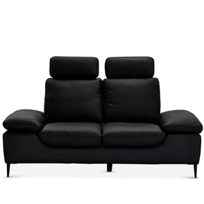 Couch in Schwarz Steck-Kopfstützen und verstellbaren Armlehnen
