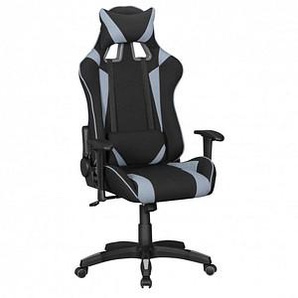AMSTYLE Gaming Stuhl, SPM1.348 grau, schwarz, schwarz Stoff