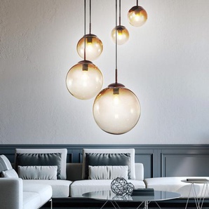 Luxus Led Hänge Lampe Ess Zimmer Glas Kugel Pendel Decken Filament Beleuchtung