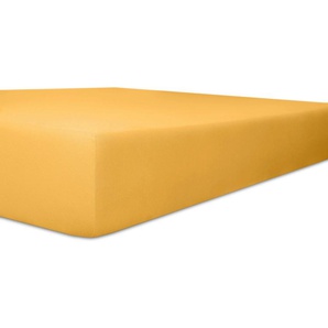 Spannbettlaken KNEER Exclusive-Stretch Bettlaken B/L: 140-160 cm x 200-220 cm (1 St.), Jersey-Elasthan, 40 cm, gelb Bettlaken Betttücher Laken optimaler Sitz
