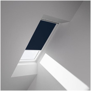 Verdunklungsrollo DKL M04 1100SWL, VELUX, verdunkelnd, in Führungsschienen, VELUX »Pick & Click!«, dunkelblau