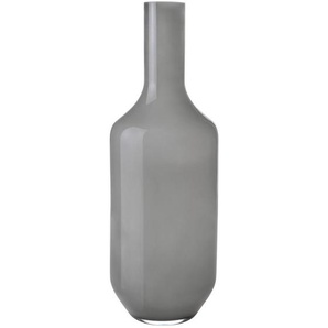 Leonardo Vase Milano , Grau , Glas , 64 cm , handgemacht, zum Stellen , Dekoration, Vasen