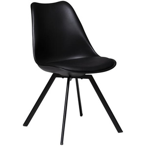 Stuhl Raiki, schwarz, Beine aus schwarzem Metall DMO_newPE2022 Unisex