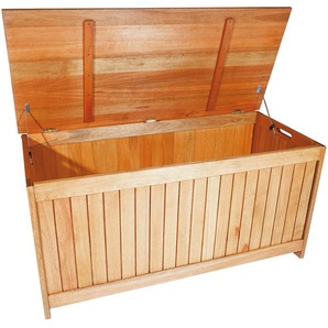 Auflagenbox MERXX Aufbewahrungsboxen Gr. B/H/T: 125 cm x 62 cm x 56 cm, braun (holzfarben) Garten- Kissenboxen Aufbewahrungsboxen Eukalyptusholz