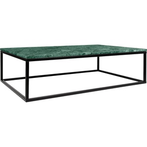 Couchtisch TEMAHOME Prarie Tische B/H/T: 120 cm x 32 cm x 75 cm, Schwarzes Beingestell, grün Couchtische eckig Tisch mit Marmor Tischplatte, unterschiedliche Farbvarianten, Breite 120 cm