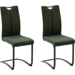 MCA furniture Freischwinger Sambia (Set, 4 St), 4-er Set, Stuhl mit Stoffbezug und Griffloch, belastbar bis 120 kg