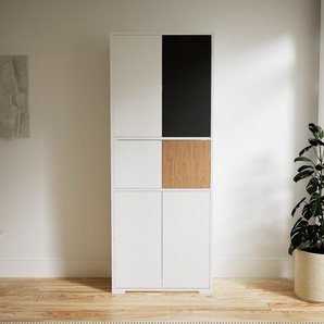Aktenschrank Weiß - Flexibler Büroschrank: Türen in Weiß - Hochwertige Materialien - 77 x 196 x 34 cm, Modular