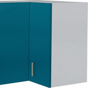 wiho Küchen Eckhängeschrank Kiel, 60 cm breit B/H/T: x 56,5 35 cm, 2 blau Küchenschränke Schränke