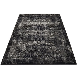 OCI DIE TEPPICHMARKE Teppich Magic, rechteckig, 8 mm Höhe, Glanz Viskose, mit Fransen, Wohnzimmer B/L: 240 cm x 300 cm, mm, 1 St. schwarz Orientalische Muster Orientteppich Teppiche