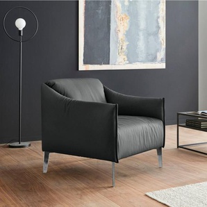 W.SCHILLIG Cocktailsessel sally, mit Metall-Winkelfüßen in Chrom glänzend