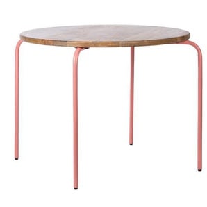 Kindertisch Circle, pink, rund, aus Metall und Holz, von KidsDepot