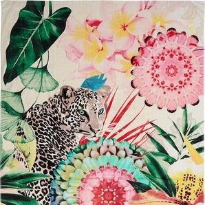 Strandtuch HIP Verda Handtücher Gr. B/L: 100 cm x 180 cm (1 St.), bunt (multi, sand) Handtücher Badetücher mit Mandala, Blumen & Leopard