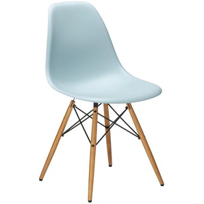 Vitra Stuhl Eames Plastic Side Chair DSW 83x46.5x55 cm grau, Gestell: Ahorn, Designer Charles & Ray Eames
