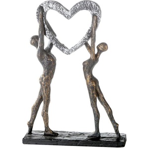 Casablanca by Gilde Dekofigur »Skulptur Victory« (1 St), Dekoobjekt, Höhe 37 cm, mit Herz, mit Spruchanhänger, Wohnzimmer