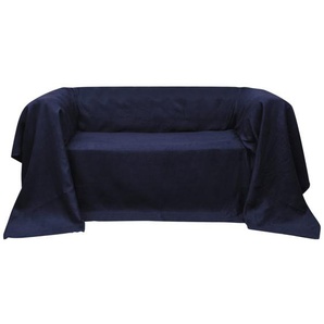 Micro-Suede Sofaüberwurf Tagesdecke Marineblau 210 x 280 cm