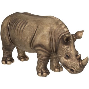 Statue Rhinoceros Vergoldet, H.45 cm Unisex