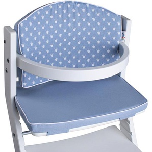 Kinder-Sitzauflage TISSI Kronen blau Kinder-Sitzauflagen blau Baby Hochstühle Kinder-Sitzauflagen für tiSsi Hochstuhl; Made in Europe