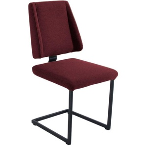K+W Komfort & Wohnen Freischwinger Longbeach (1 St), mit Gestell und Abstandshalter in Metall schwarz Struktur, Sitzkomfort