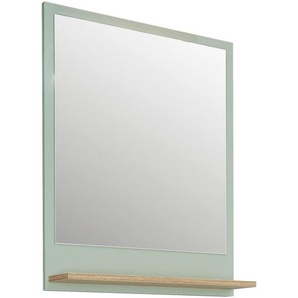 Xora Badezimmerspiegel , Eiche, Pastellgrün , Holzwerkstoff , rechteckig , 60x74.5x15.5 cm , Badezimmer, Badezimmerspiegel, Badspiegel