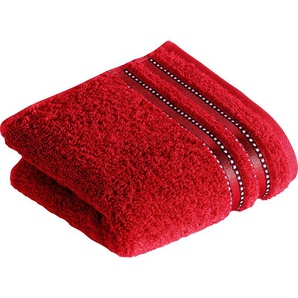 Seiftuch VOSSEN Cult Deluxe Waschlappen Gr. B/L: 30 cm x 30 cm, rot (purpur) Handtücher Badetücher Waschlappen im Set, mit Glanzbordüre, VEGAN