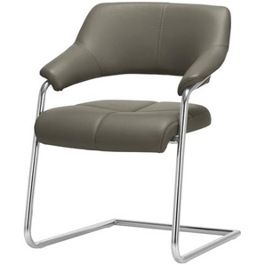 JOOP! Leder-Schwingstuhl  Loft ¦ grau