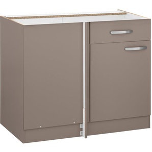 wiho Küchen Eckunterschrank Kansas 100 cm breit, Planungsmaß 110 cm, ohne Arbeitsplatte