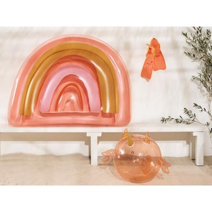 Wasserspaß, XXL Luftmatratze Rainbow, in peachy pink, 105 x 160 x 18 cm, von Sunnylife