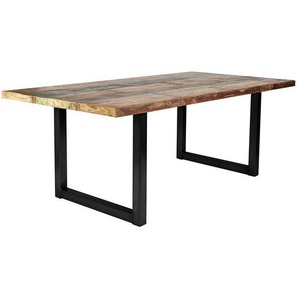 Tisch aus Recyclingholz Stahl