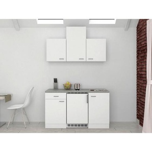 Mid.you Miniküche , Grau, Weiß , 1 Schubladen , 150 cm , links aufbaubar, rechts aufbaubar , Küchen, Miniküchen