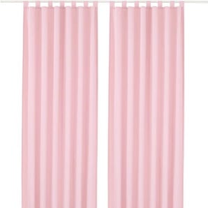 Vorhang HOME AFFAIRE Parry Gardinen Gr. 295 cm, Schlaufen, 140 cm, rosa (rosé) Gardinen nach Räumen Gardine blickdicht, monochrom, basic