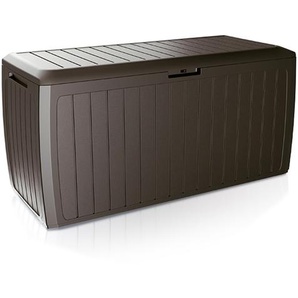 Kunststoff Auflagenbox Kissenbox Gartenbox Gartentruhe mit Rollen für Polsterauflagen Kunststoff Mokka wasserdicht 290 Liter