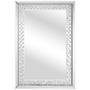 Xora Wandspiegel , Silber , Glas , rechteckig , 60x90x5 cm , FSC , Mosaikmuster, senkrecht und waagrecht montierbar , Schlafzimmer, Spiegel, Wandspiegel
