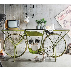 Designtisch in Grün und Mangobaum Fahrrad Style