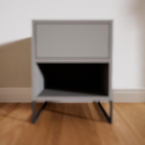Nachtschrank Grau - Eleganter Nachtschrank: Schubladen in Grau - Hochwertige Materialien - 41 x 52 x 47 cm, konfigurierbar