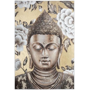 Gemalte Leinwand Buddha Mit relief, 60x90 cm Unisex