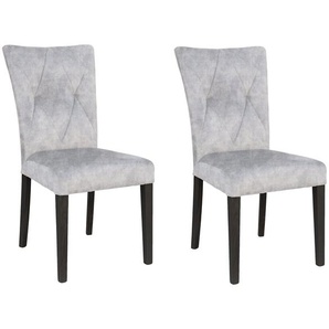 Home affaire 4-Fußstuhl Diamond (Set, 2 St), Sitz und Ruecken gepolstert