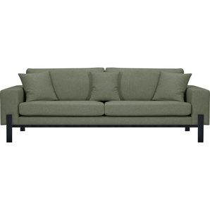 3-Sitzer OTTO PRODUCTS Enno Sofas Gr. B/H/T: 237 cm x 86 cm x 88 cm, Samtoptik recycelt, grün Einzelsofas Verschiedene Bezugsqualitäten: Baumwolle, recyceltes Polyester
