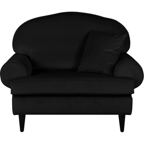 Sessel HOME AFFAIRE Vitreux Gr. Samtoptik, B/H/T: 117 cm x 95 cm x 100 cm, schwarz Einzelsessel Sessel auch in Bouclé-Bezug, BTH: 11710095 cm