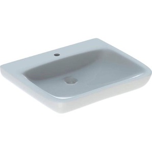 GEBERIT Waschbecken Renova Comfort, unterfahrbarer Waschtisch, 65x55 cm, ohne Überlauf, mit Hahnloch, weiß